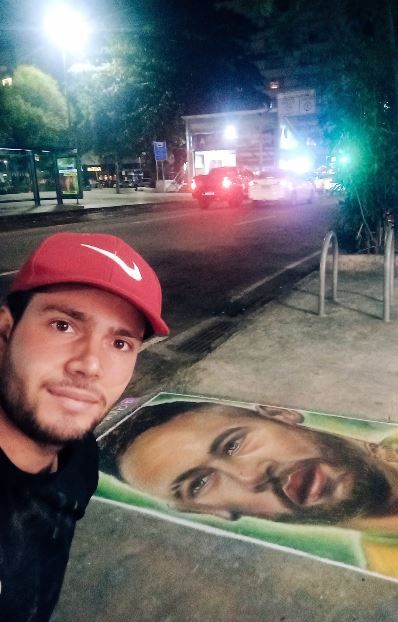 La raffigurazione di Neymar che Giovanni Coccia ha realizzato a Rio de Janeiro - .