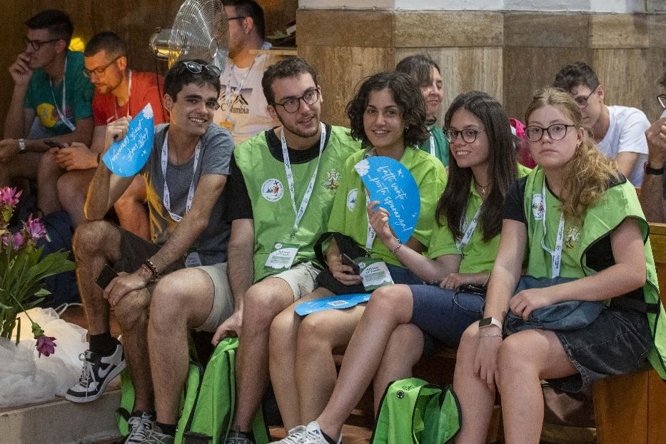 Un gruppo di ragazzi durante uno degli incontri al Giubileo - Agenzia Romano Siciliani