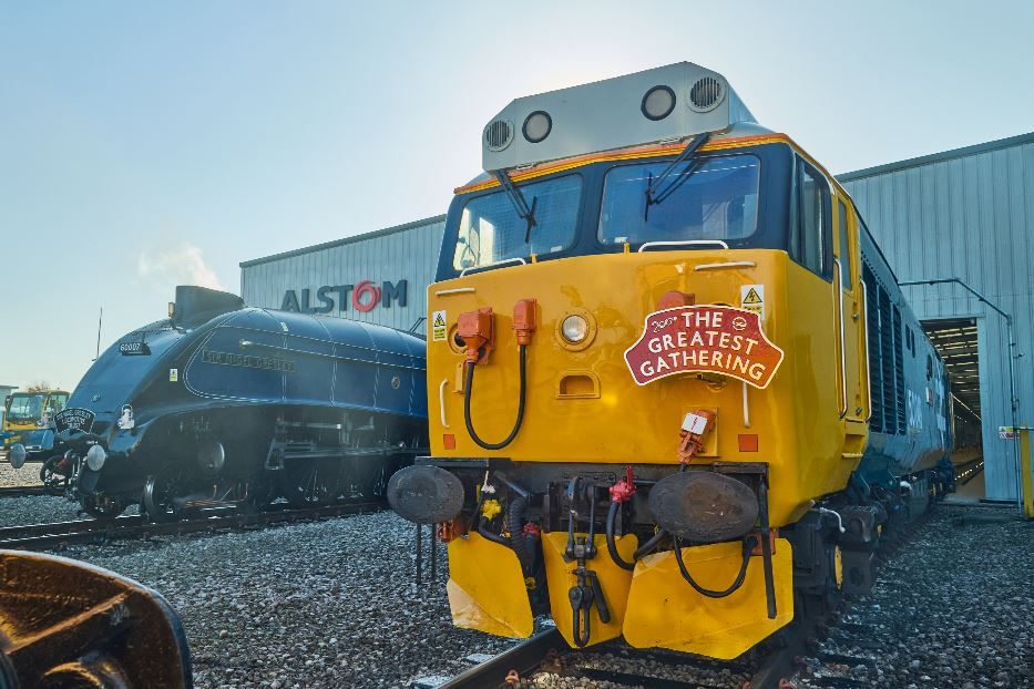 Un'altra delle locomotive in mostra - Alstom