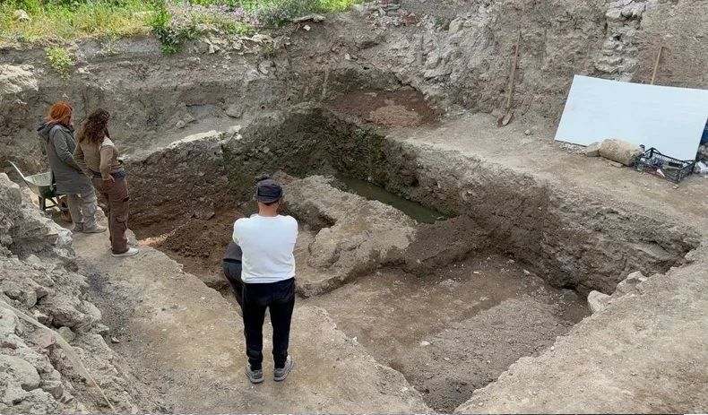 Il luogo dove è stato trovato il recente mosaico - -