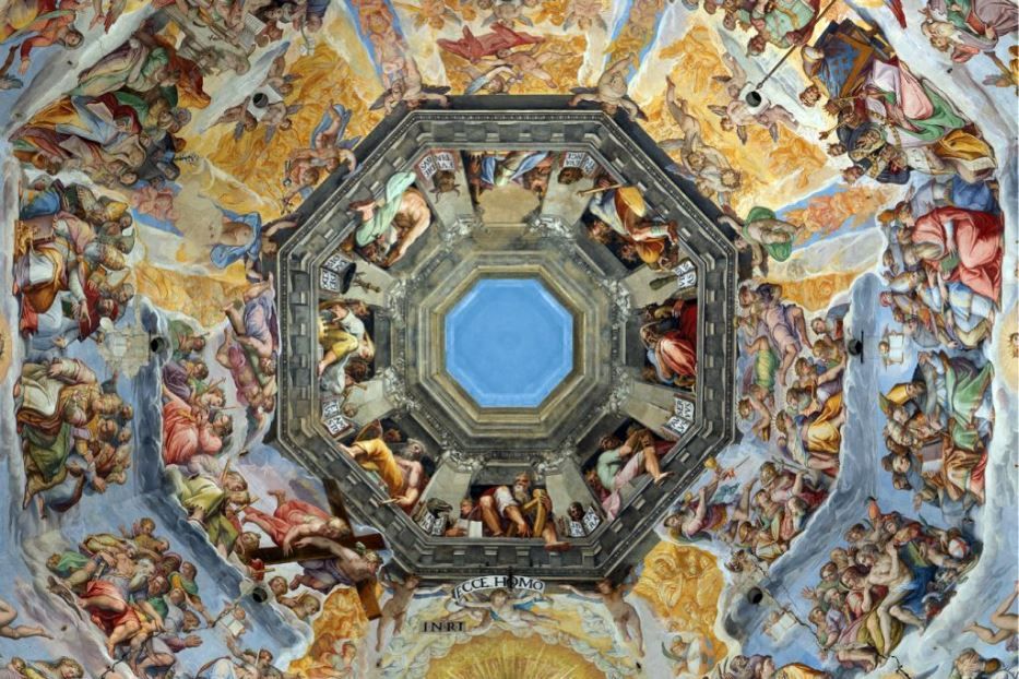 Interno della cupola del Brunelleschi del Duomo di Firenze - web