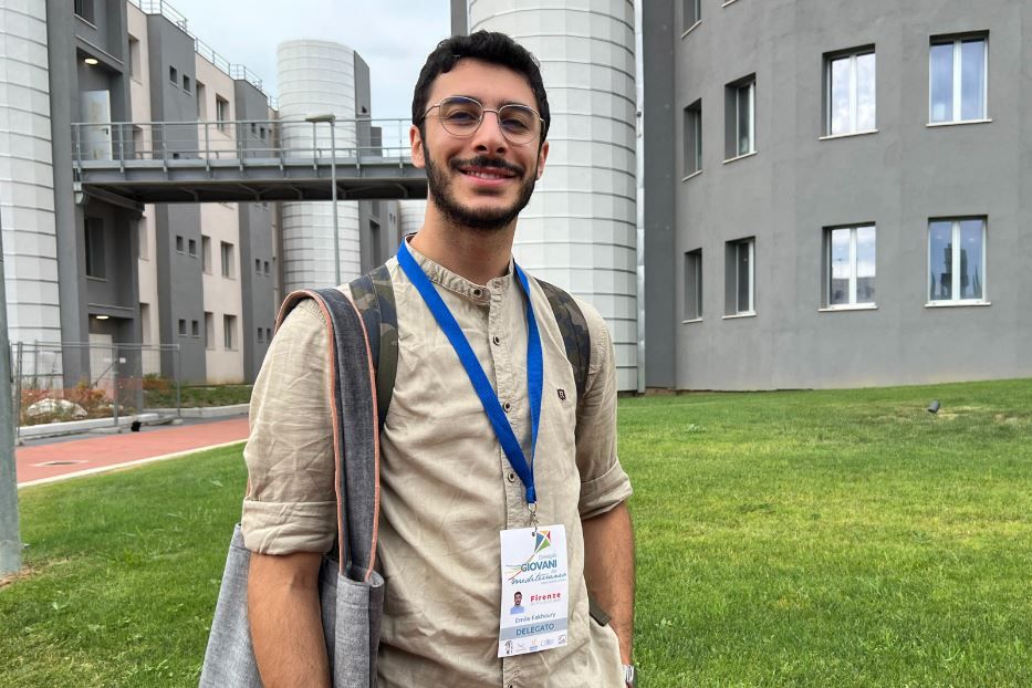 Il libanese Emile Fakhoury, 26 anni, che fa parte del Consiglio dei giovani del Mediterraneo - Avvenire
