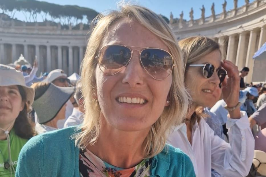 Irene, da Lecco, che è arrivata in piazza San Pietro con la figlia di 4 anni - Ceredani