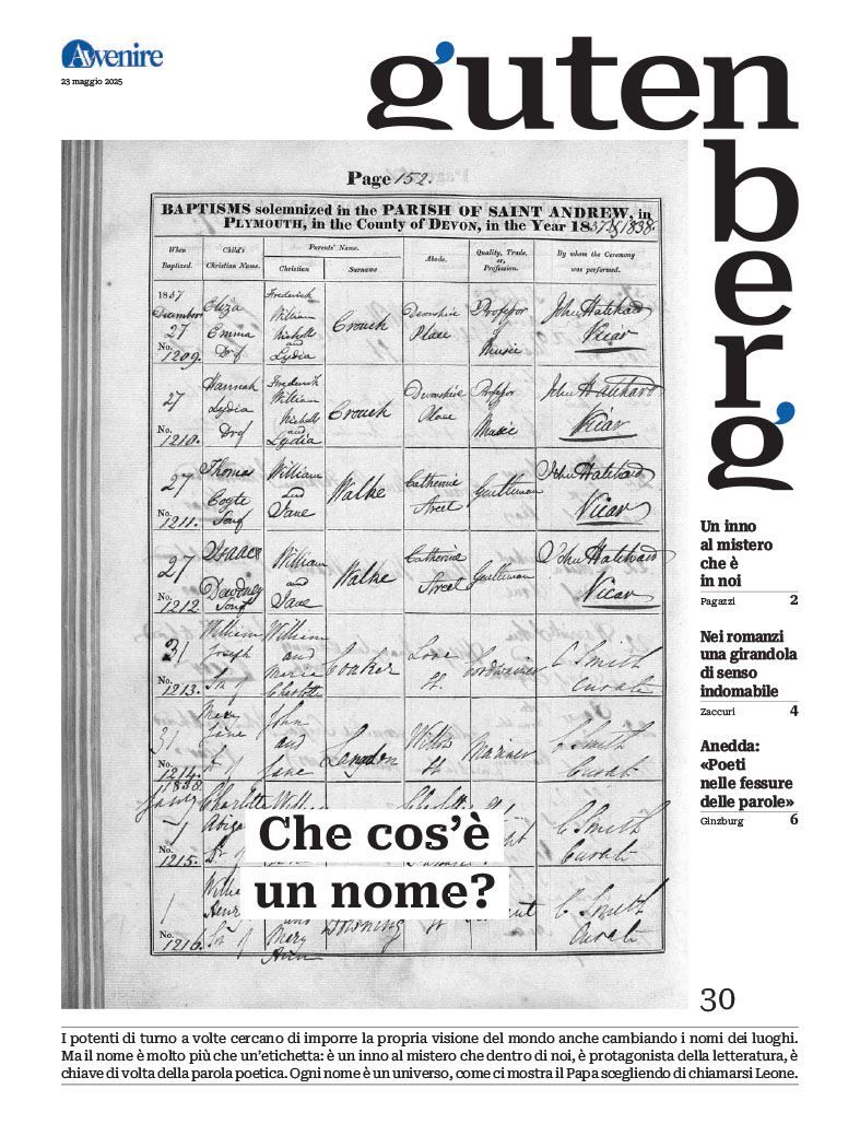 La copertina di "Gutenberg" n. 30, 23 maggio 2025 - -