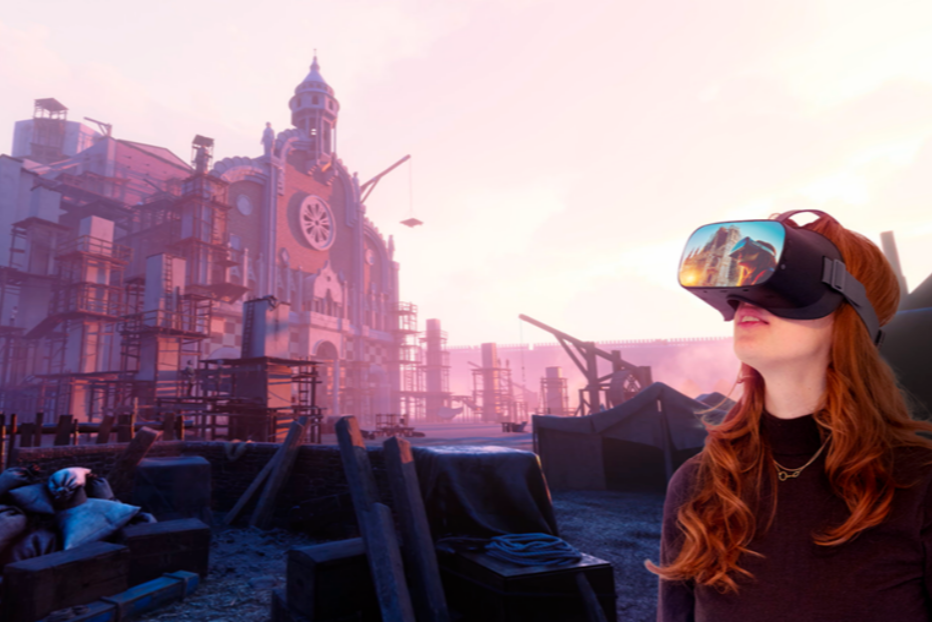 La Basilica di Santa Maria Maggiore, prima della costruzione del Duomo, in una immagine della realtà immersiva del progetto “Duomo Smart Experience”, promosso dalla Veneranda Fabbrica del Duomo con Way - Veneranda Fabbrica del Duomo