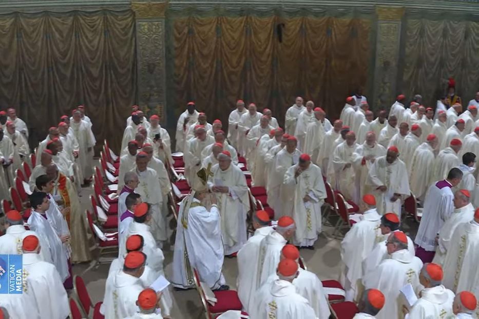 I cardinali elettori alla Messa presieduta dal Papa - Ansa