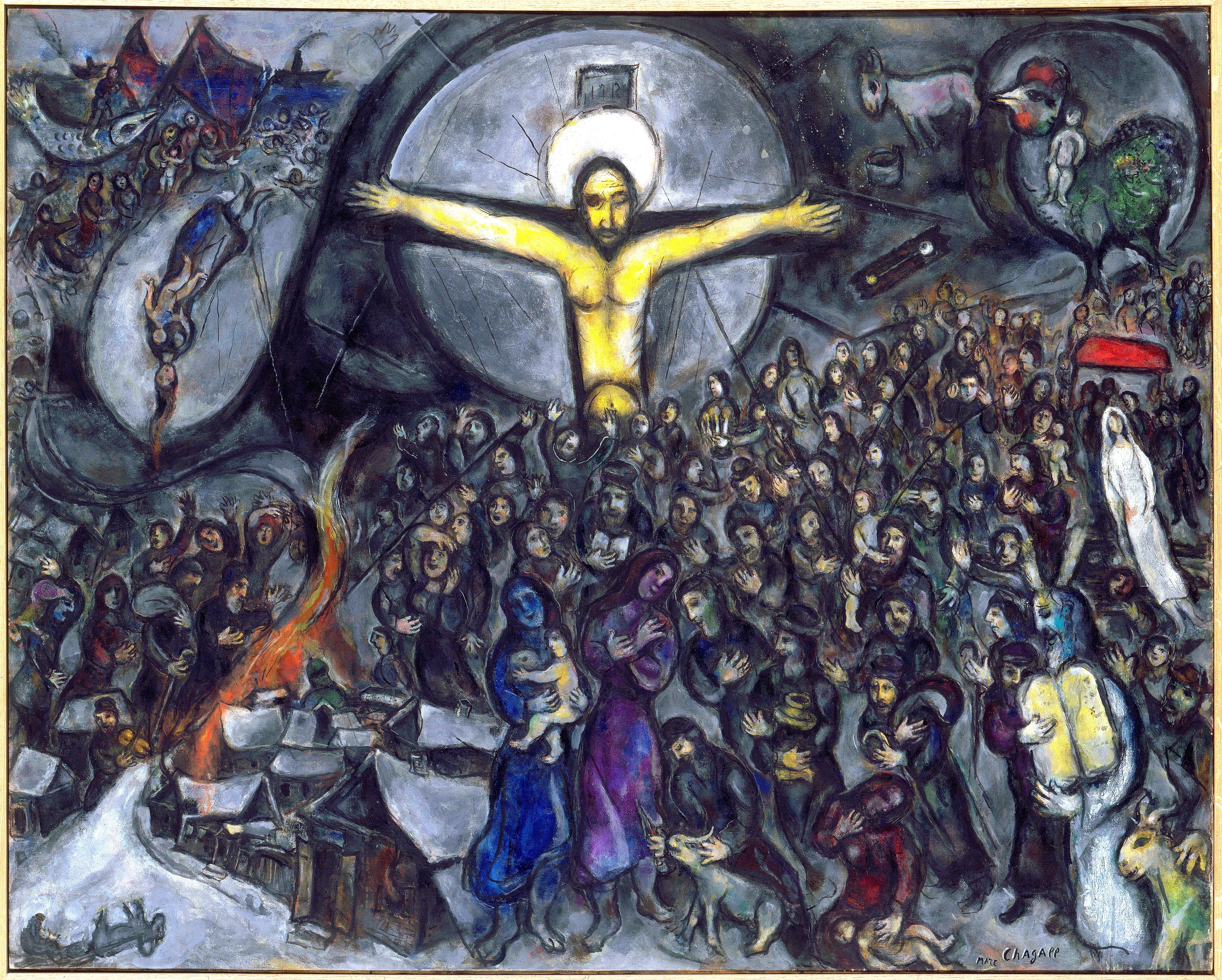 Marc Chagall, Exodus, 1952-1966, olio su tela,130×162 cm, Collezione Privata.
