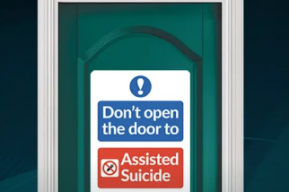 Un'immagine della campagna dell'associazione "Care not killing" (Cnk) contro la legge sul suicidio assistito - Carenotkilling.org.uk