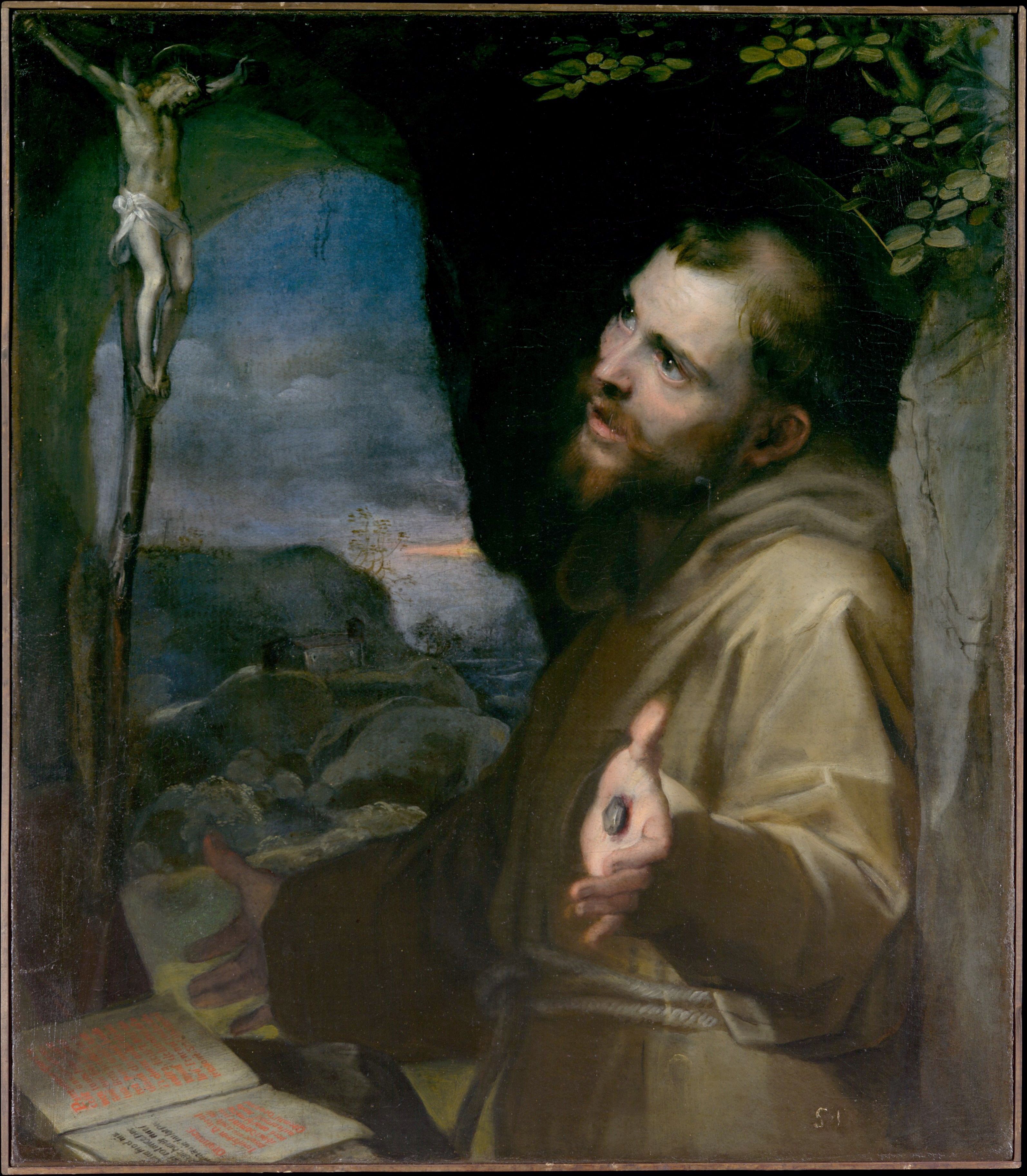 Federico Barocci, San Francesco in preghiera dinanzi al Crocifisso con i segni dei chiodi, 1600-04, olio su tela, Metropolitan Museum of Art, New York