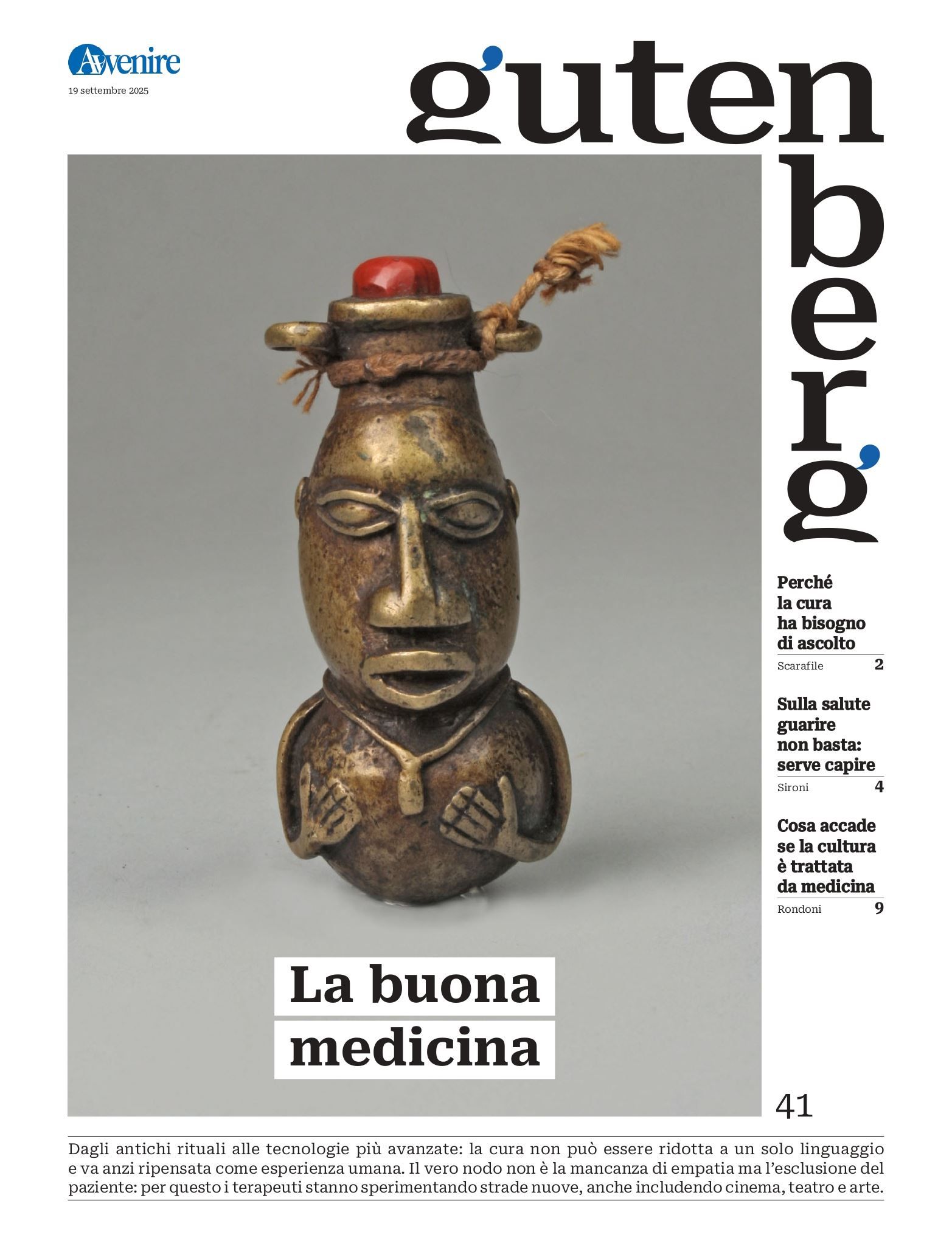 La copertina di "Gutenberg" n. 41, 19 settembre 2025 - -