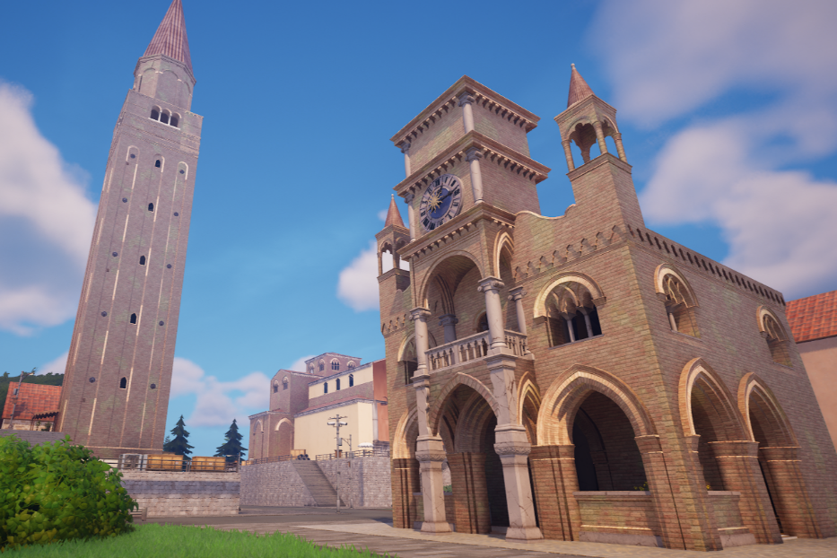 Il Palazzo Comunale di Pordenone su Fortnite - PromoFvg