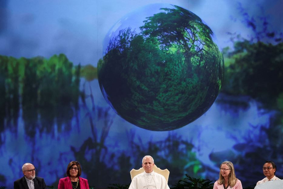Papa Leone XIV al convegno internazionale a Castel Gandolfo per i dieci anni dell'enciclica "Laudato si'" - Reuters