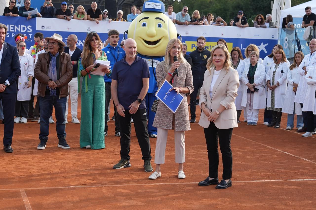 Un momento di "Tennis and Friends" al Foro Italico