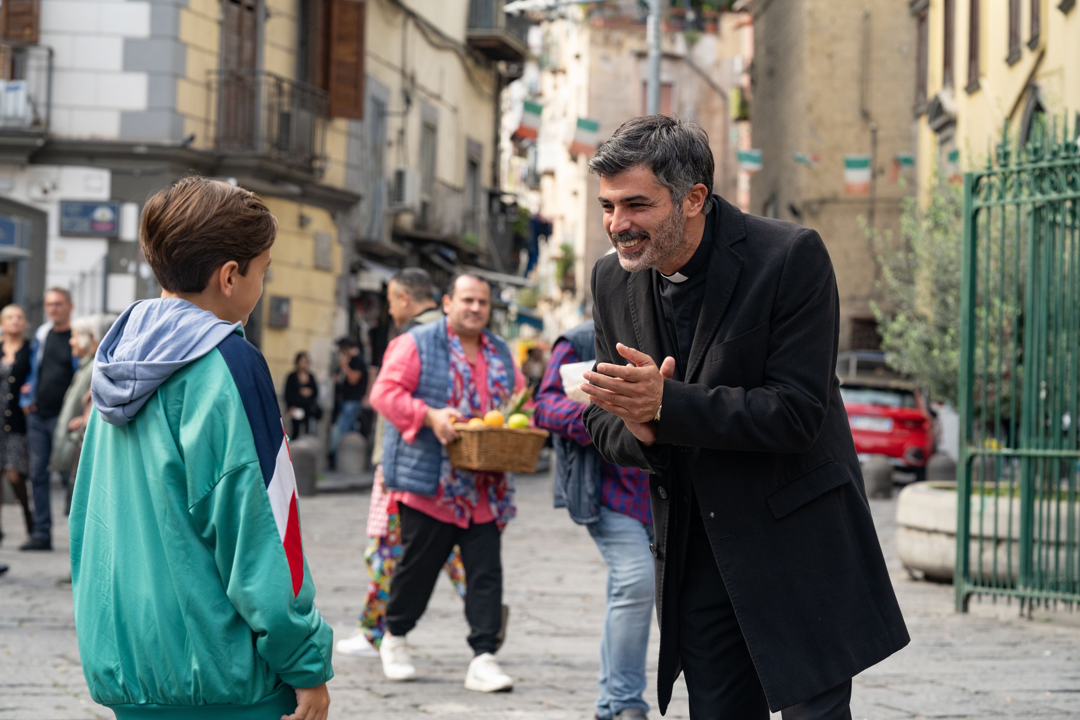 La fiction "Noi del Rione Sanità" di Luca Miniero.
Nella foto Carmine Recano e Antonio Fusaro.
Foto di Gianni Fiorito.