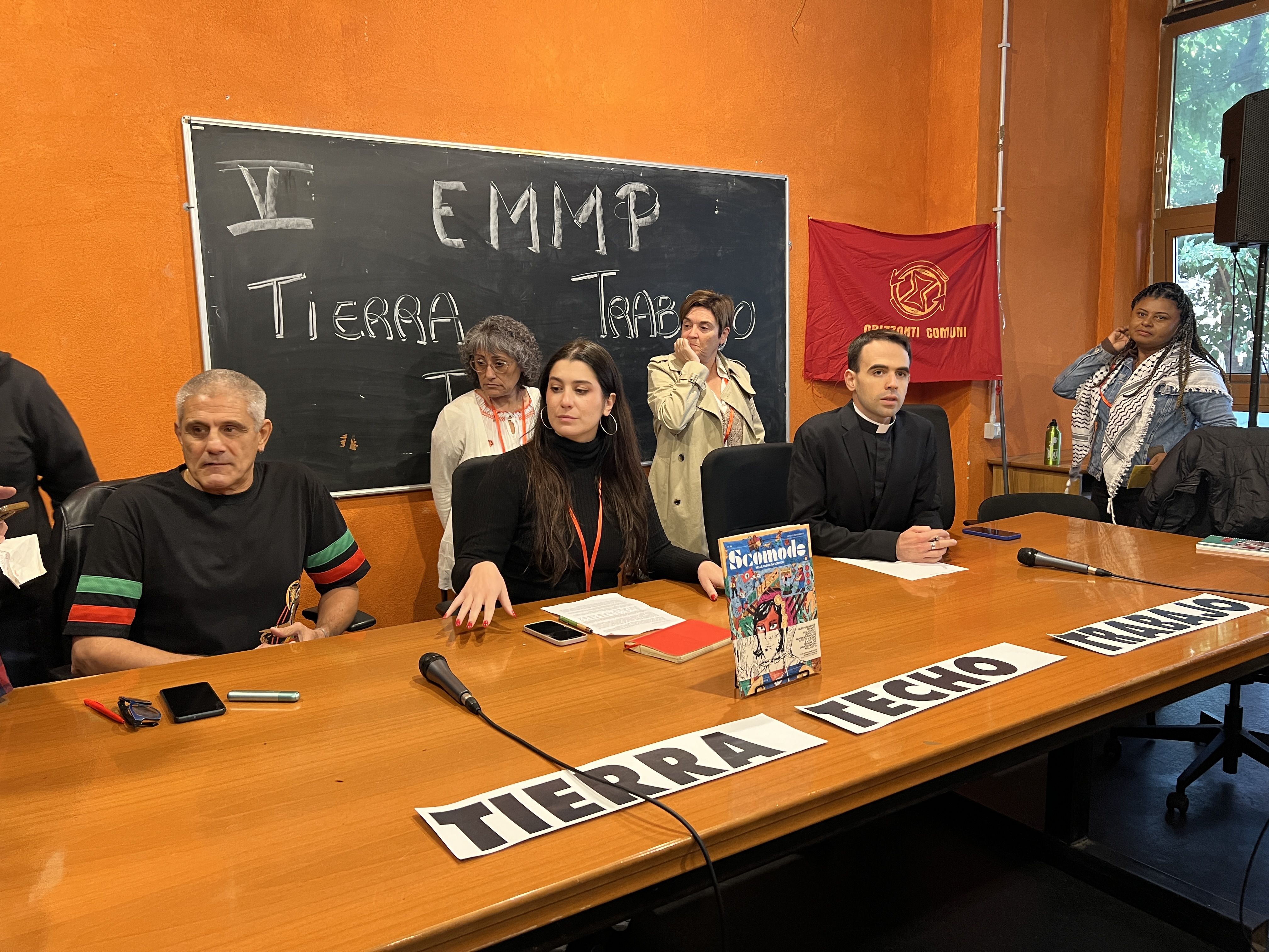 A ”Spin Time”, il palazzo occupato nel cuore di Roma, la presentazione dell’Incontro mondiale dei movimenti popolari che l'edificio ospita / GAMBASSI