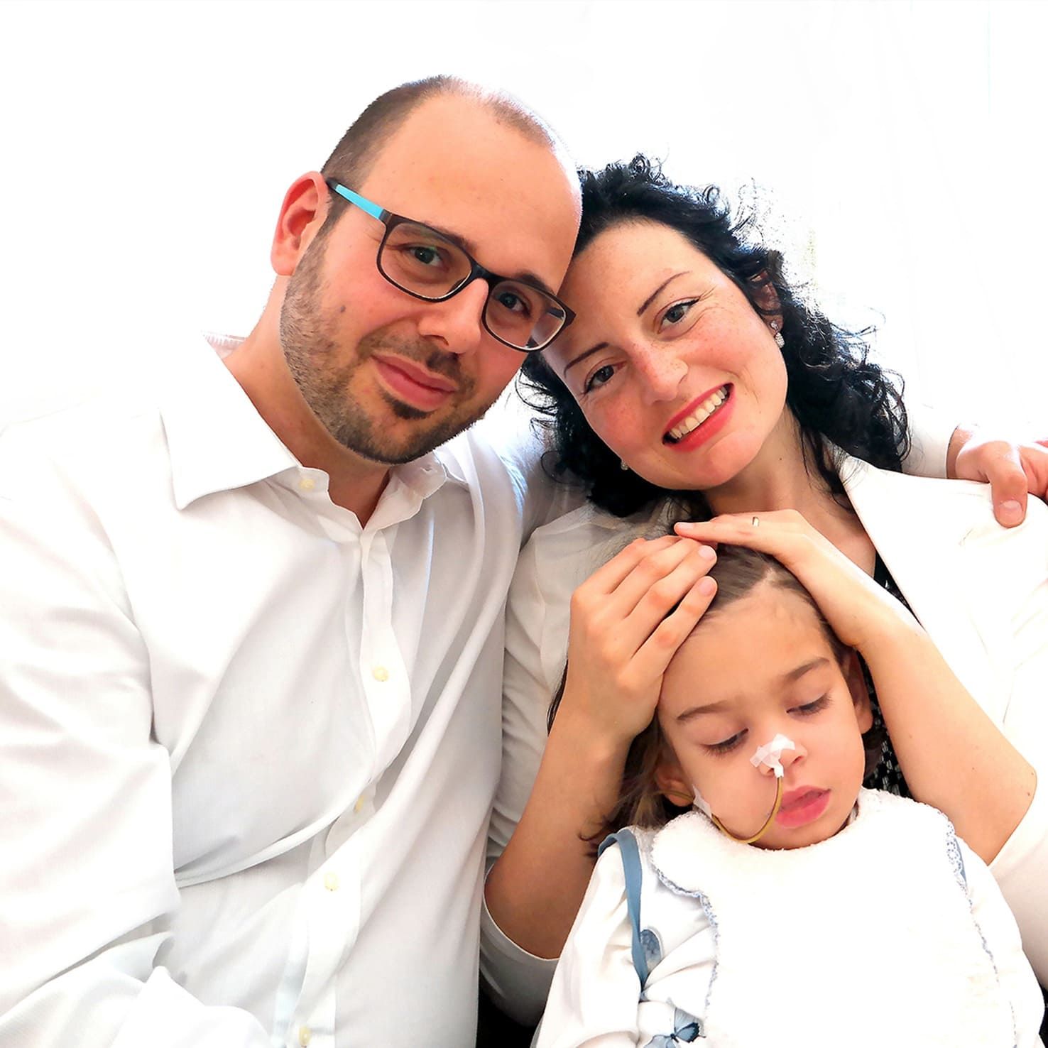 Caterina Ceccuti, suo marito Guido De Barros e la piccola Sofia, che non c'è più&nbsp;