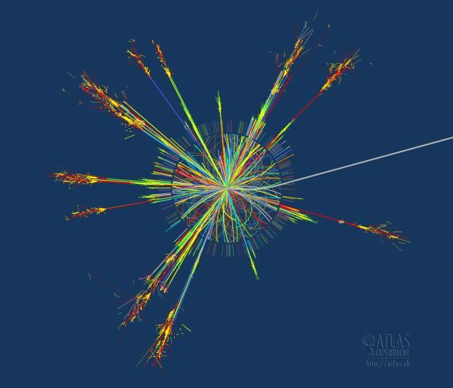 Il mockup di un micro buco nero (fonte: Atlas/Cern)