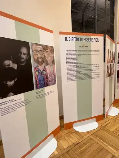 Alcuni dei pannelli esposti alla mostra