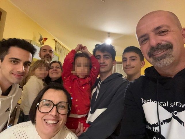 Laura e Fabio con tutta la famiglia