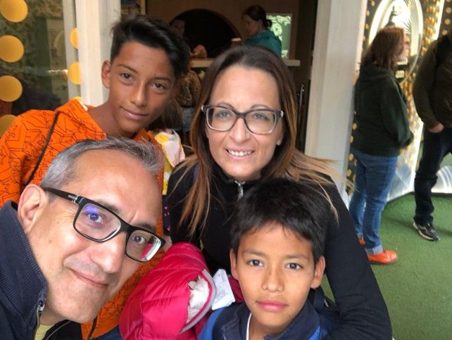 Piera e Francesco coi loro due bimbi