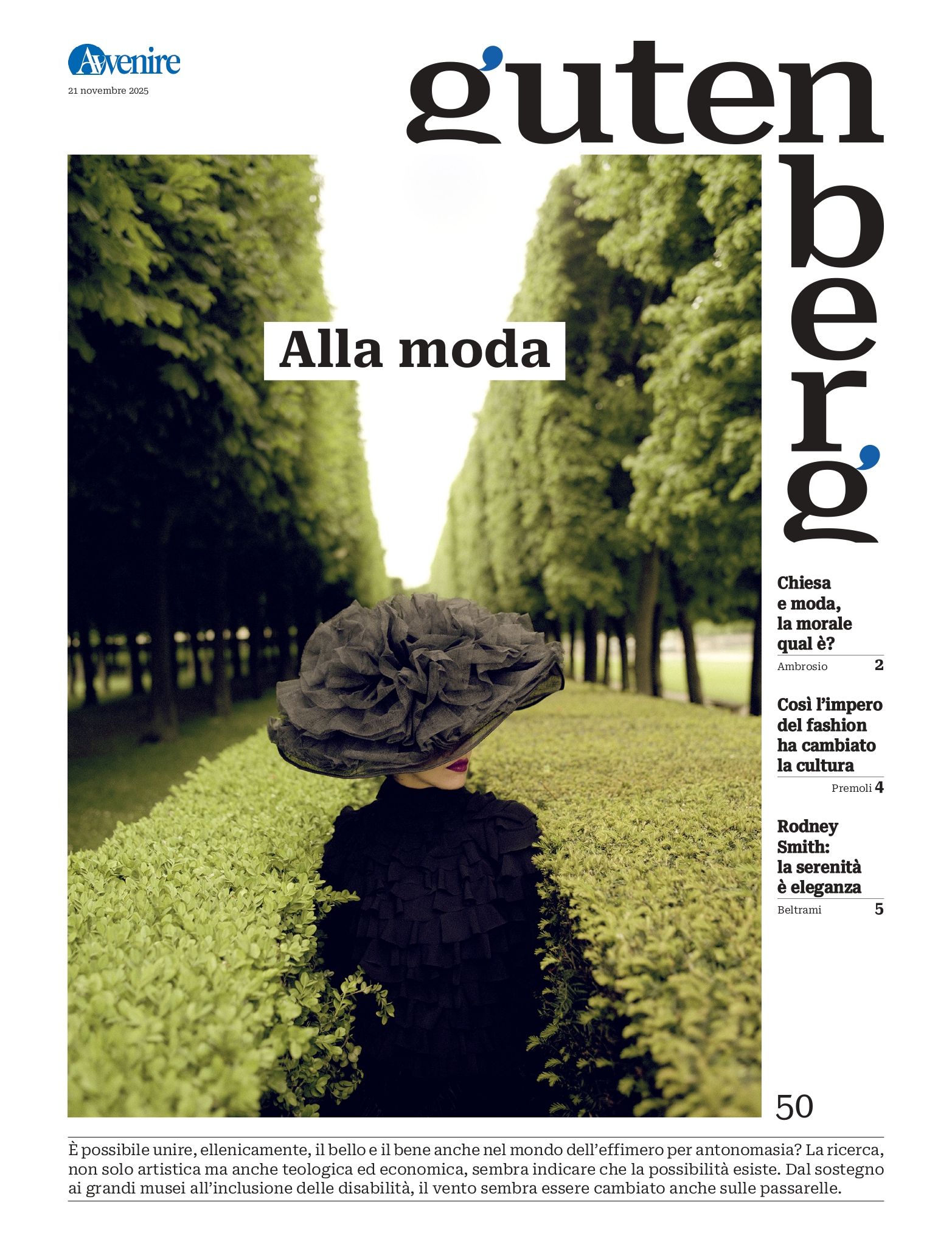 La copertina di Gutenberg n. 50, 21 novembre 2025