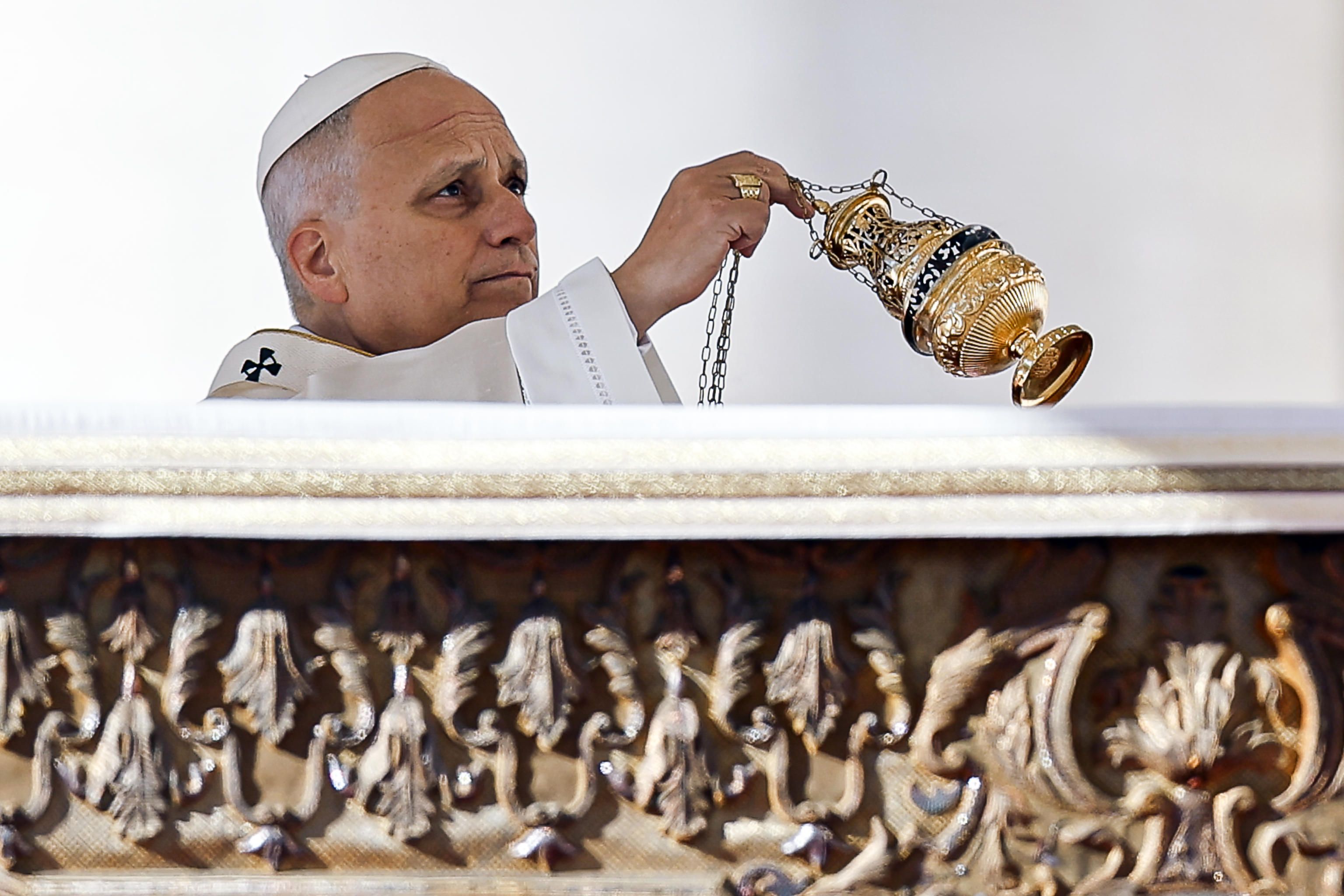 Papa Leone XIV durante la Messa per il Giubileo delle corali domenica in piazza San Pietro / ANSA