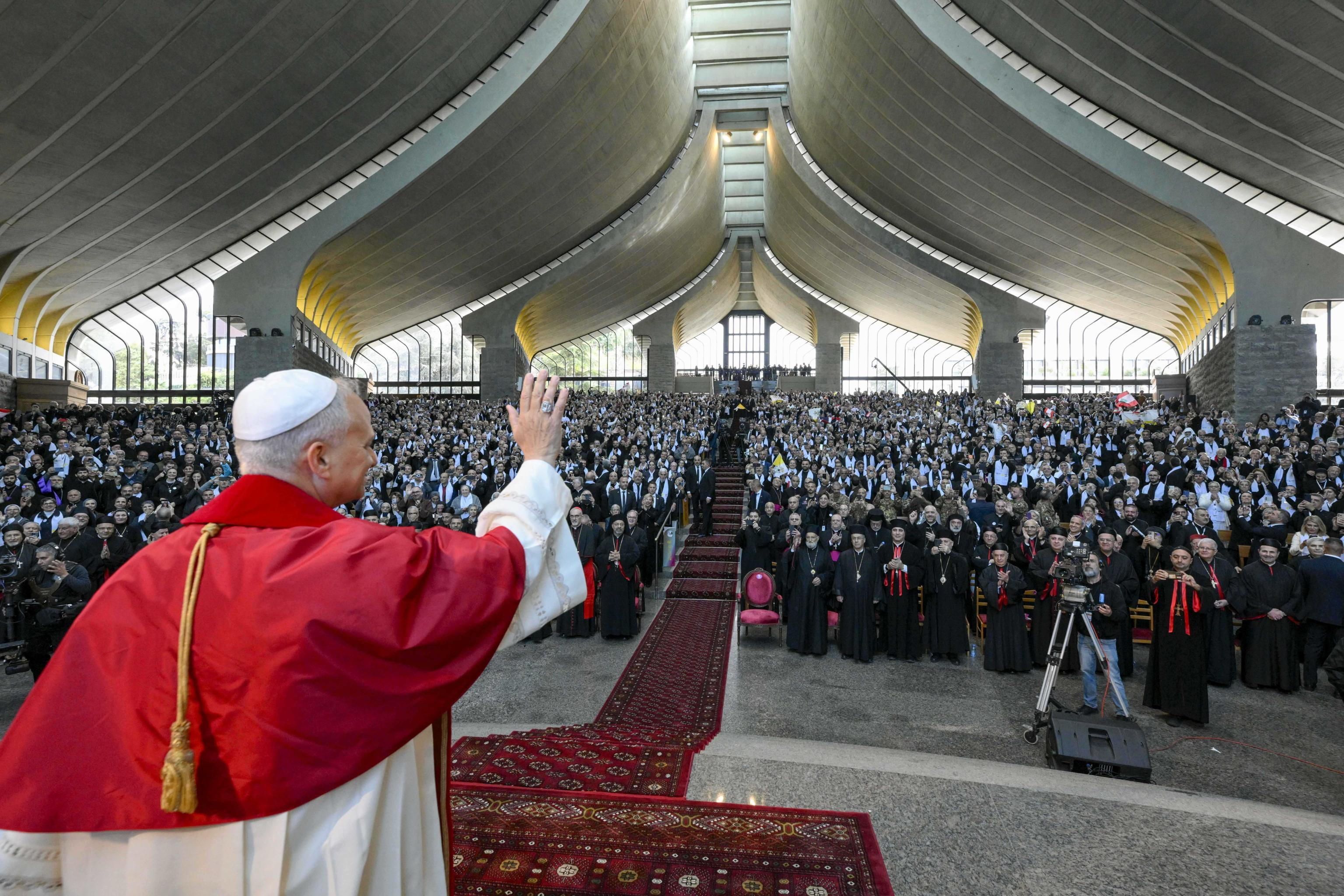 L'incontro del Papa con vescovi, presi e operatori pastorali del Libano / VATICAN MEDIA