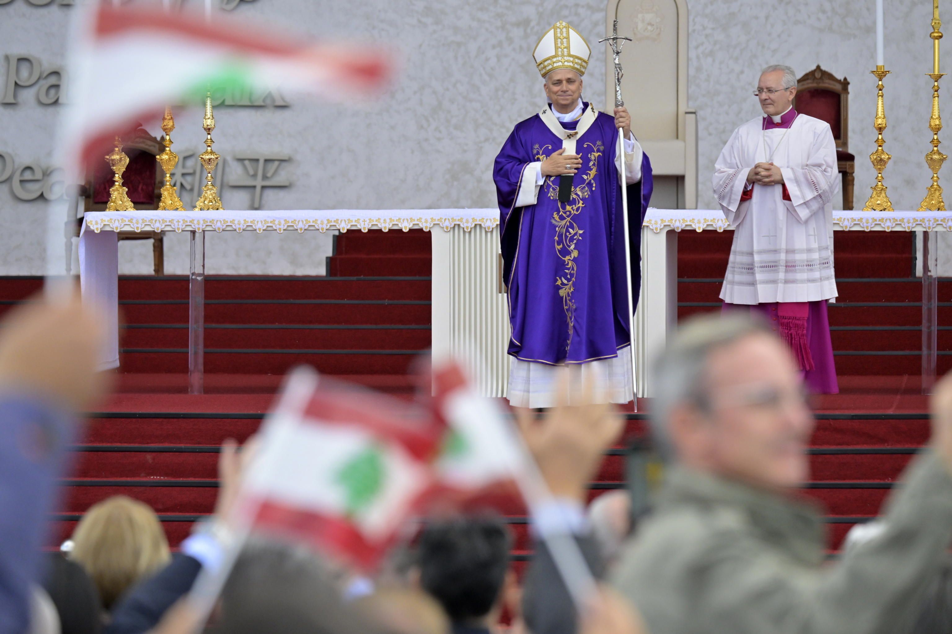 Papa Leone XIV durante la Messa a Beirut che conclude il viaggio apostolico in Libano / ANSA