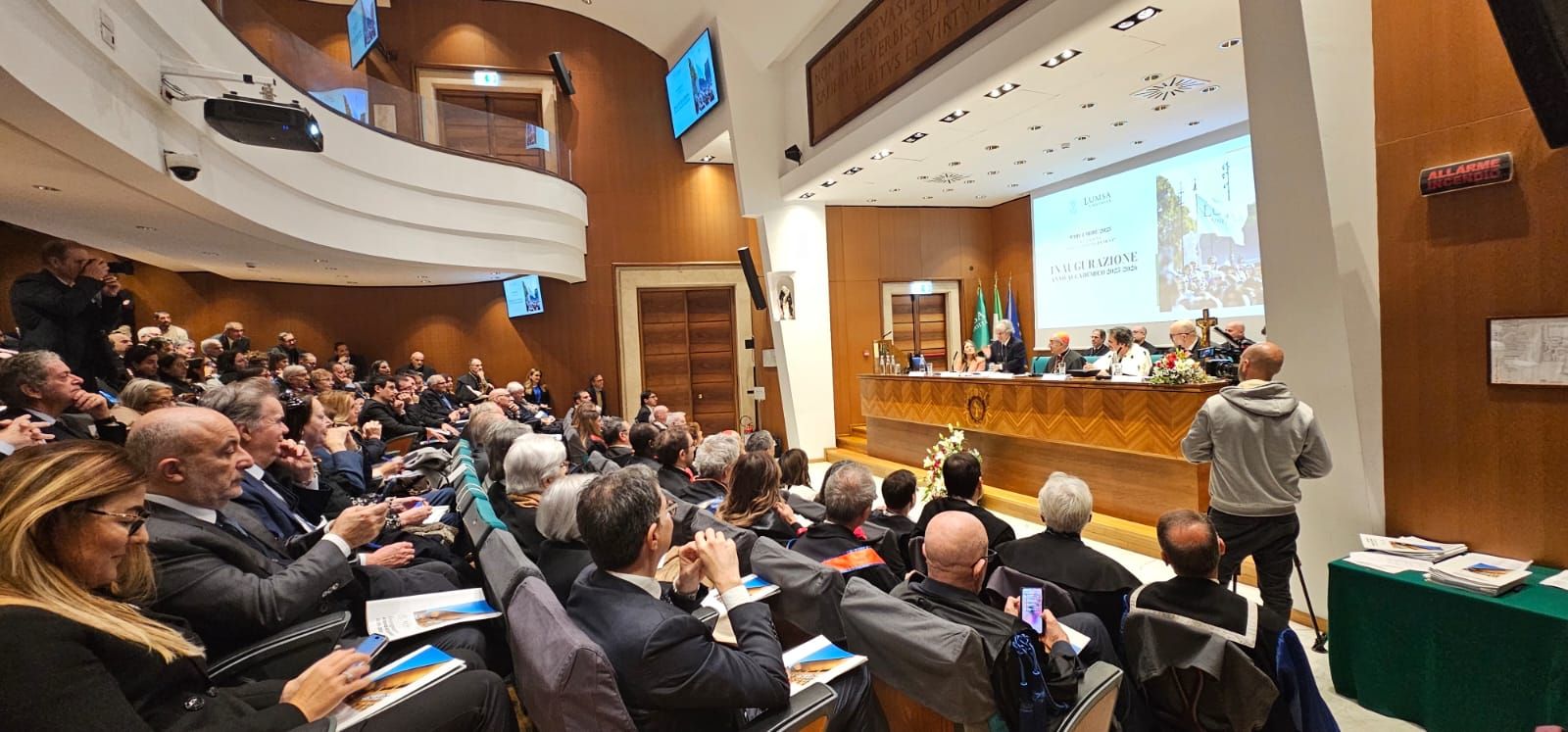 Un momento dell'inaugurazione dell'anno accademico. Foto Lumsa