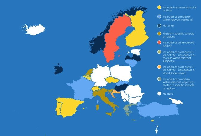&nbsp; Livello di inclusione dell'IA nei curricoli scolastici nazionali, Rapporto European Schoolnet.&nbsp;&nbsp;