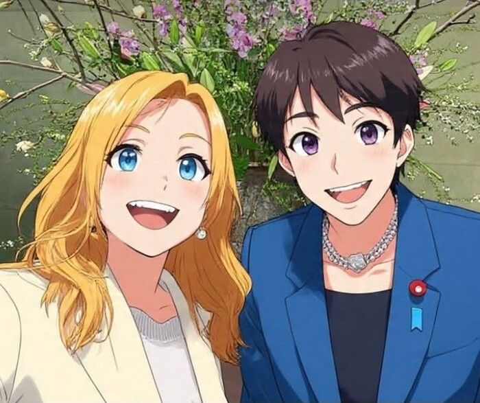 La foto in stile "anime" che hanno postato entrambe le premier sui propri profili social