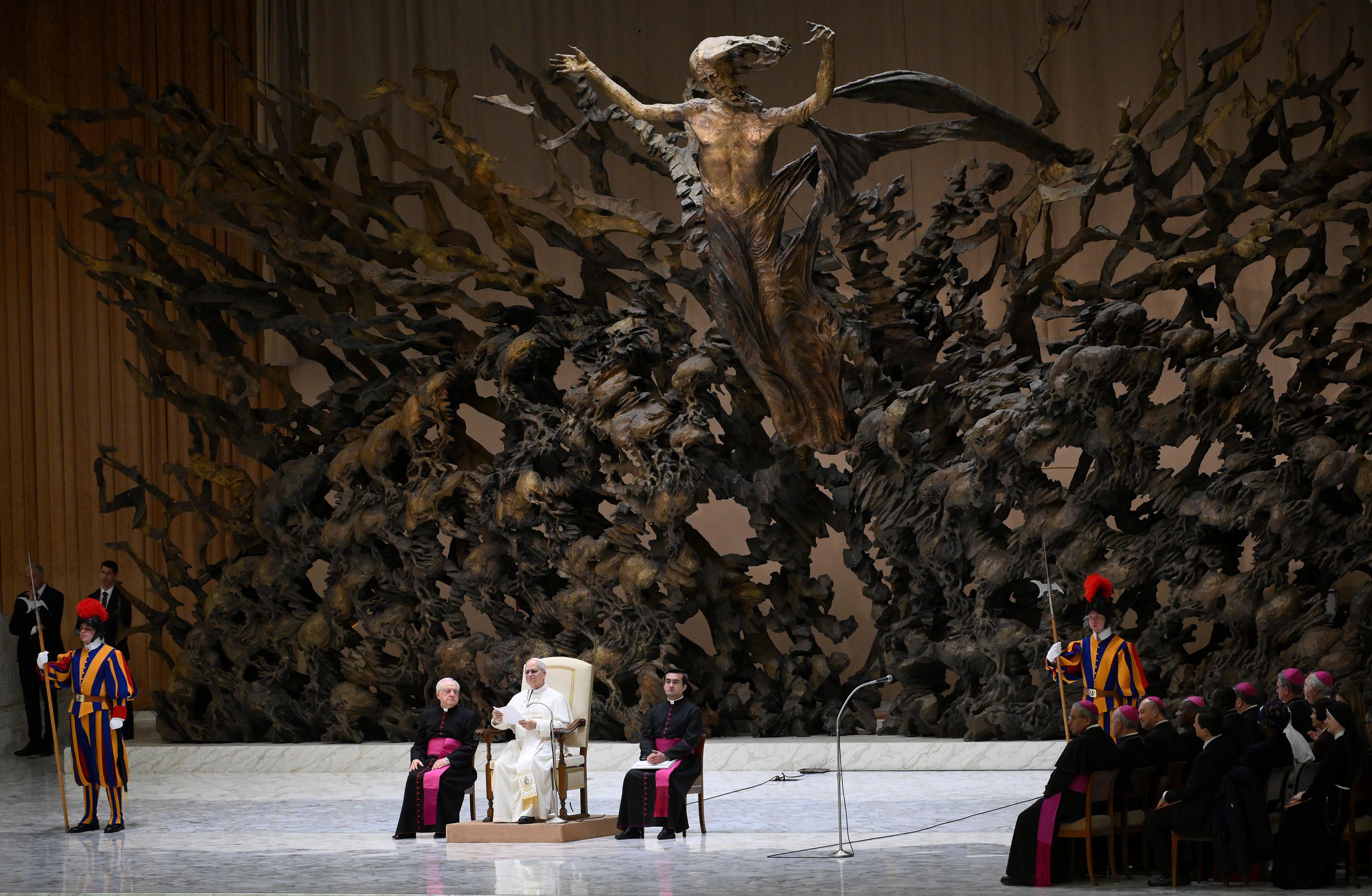 Papa Leone XIV durante la catechesi in Aula Paolo VI, 21 gennaio 2026 - (ANSA)