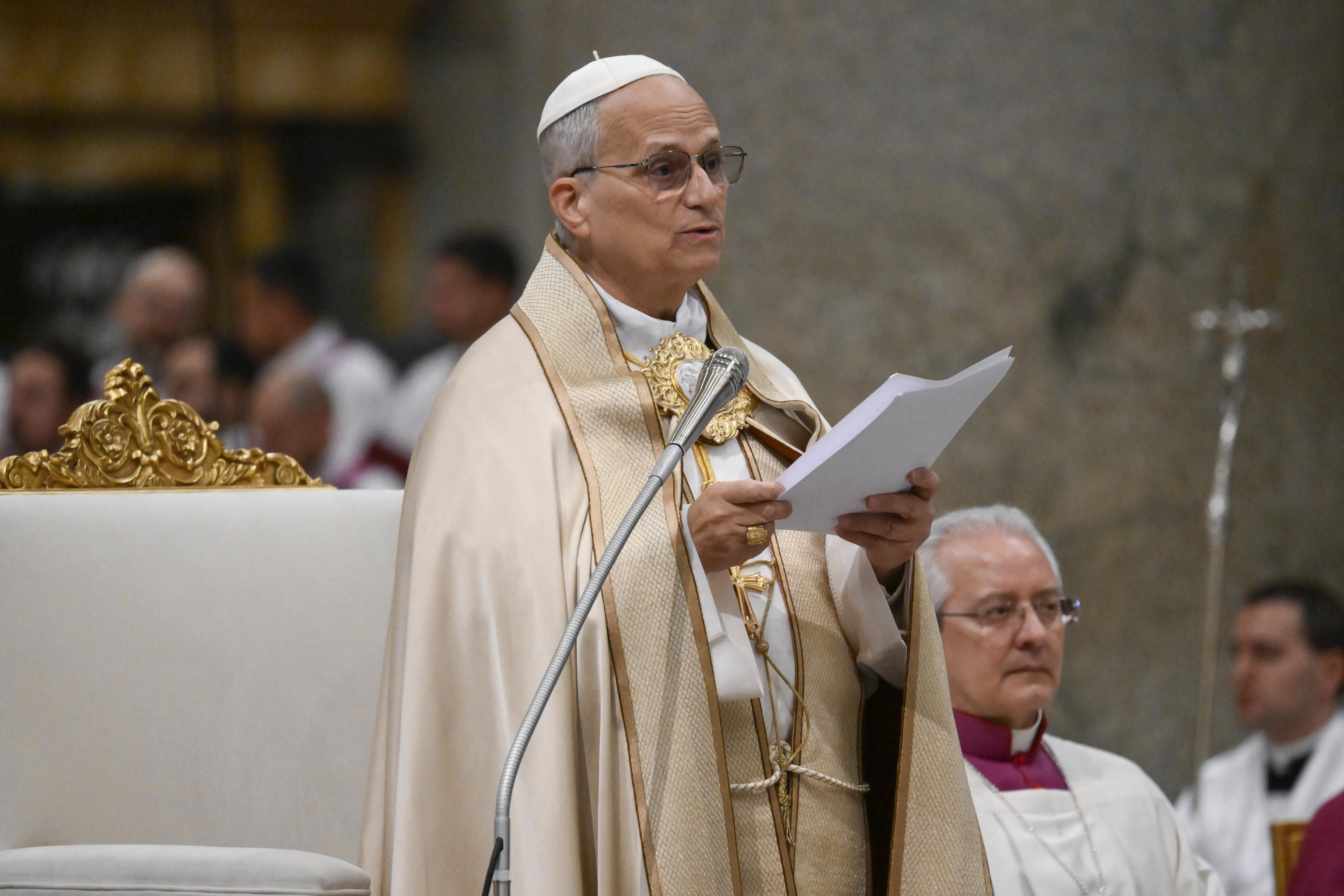 Papa Leone XIV presiede la celebrazione dei Secondi Vespri nella solennità della conversione di San Paolo, 25 gennaio 2026 - (Vatican Media)