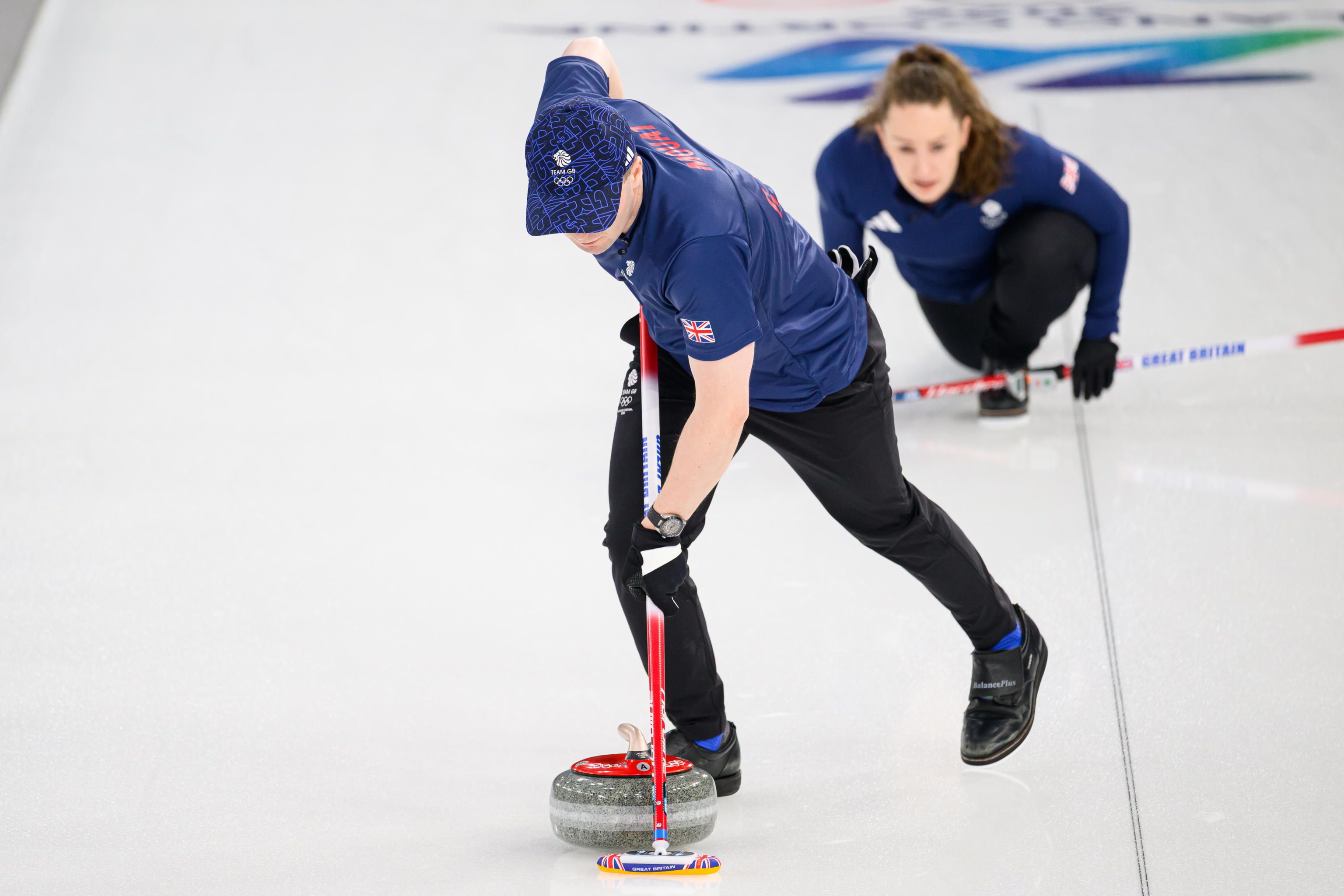La squadra britannica di doppio misto di curling a Milano Cortina 2026 / EPA/JURE MAKOVEC