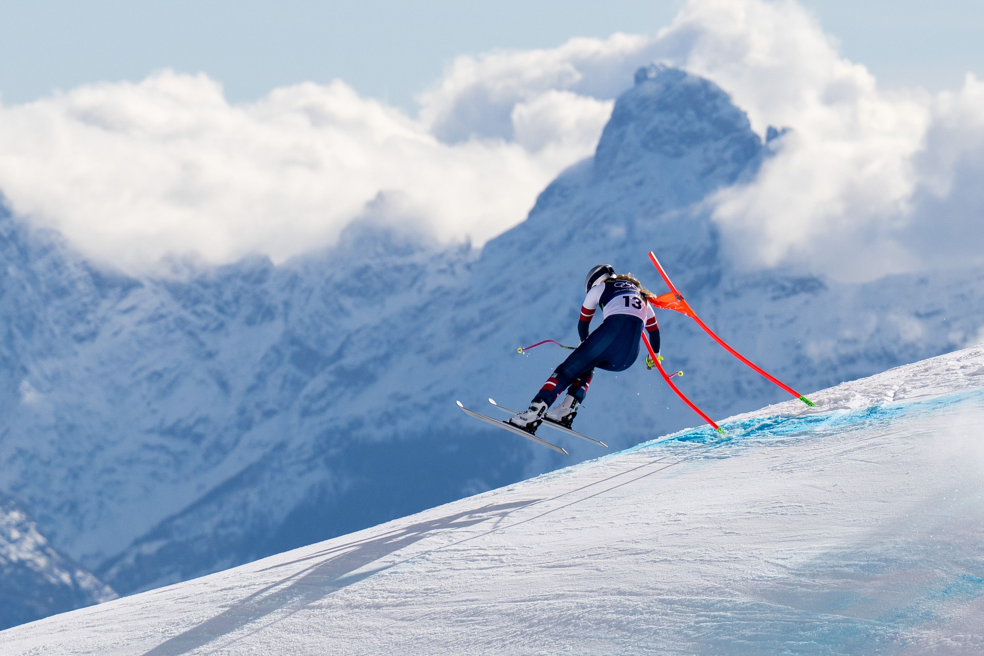 L'attimo in cui la Vonn inforca la porta con il braccio e si sbilancia prima della caduta /Bildbyran/Sipa