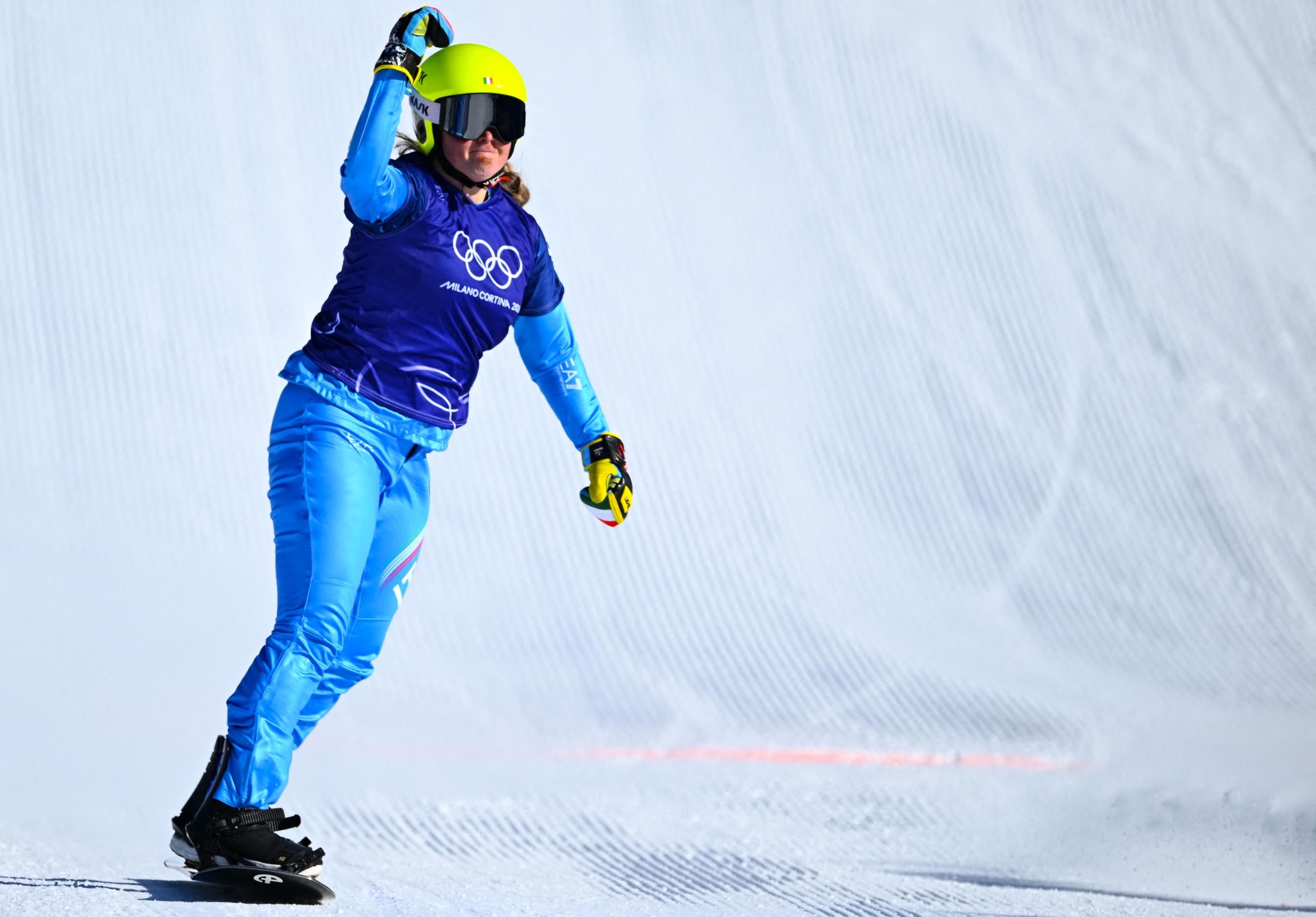 L'azzurra Michela Moioli, medaglia di bronzo nello snowboard cross /Ansa