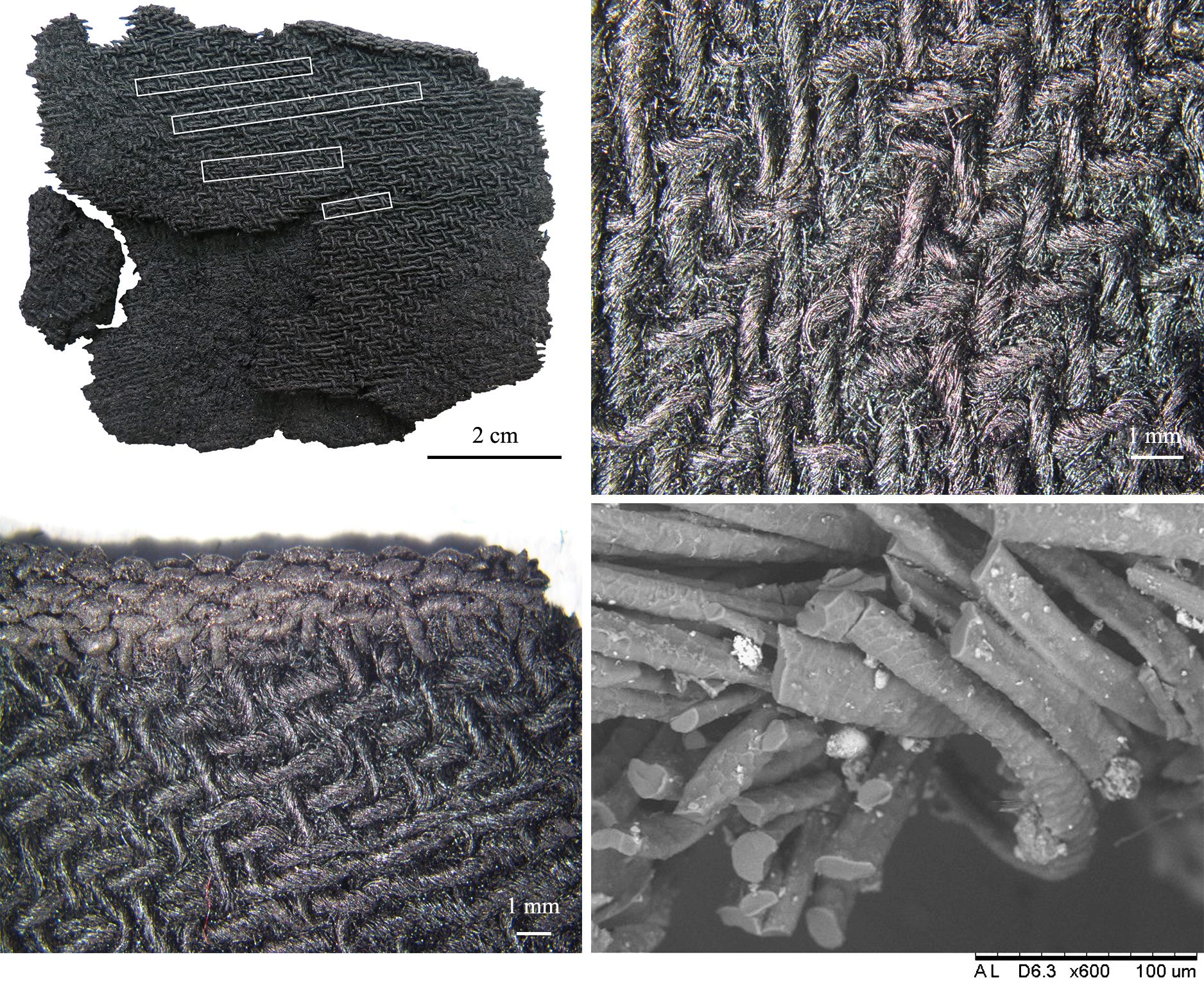 Frammenti archeologici che si sono salvati dell'eruzione 