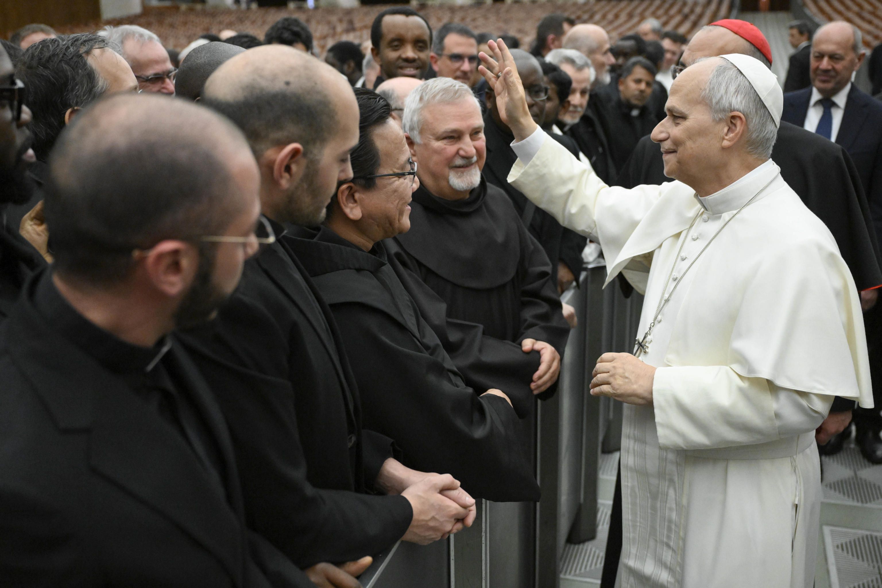 Il Papa con i sacerdoti di Roma in udienza, 19 febbraio 2026 - (ANSA)