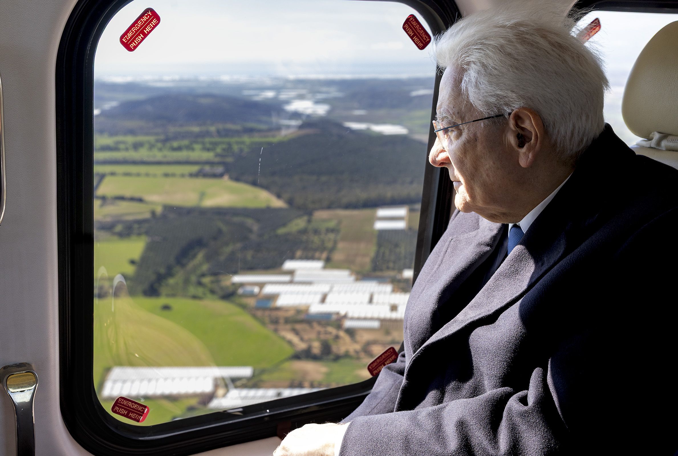 Il sorvolo del capo dello Stato su Niscemi