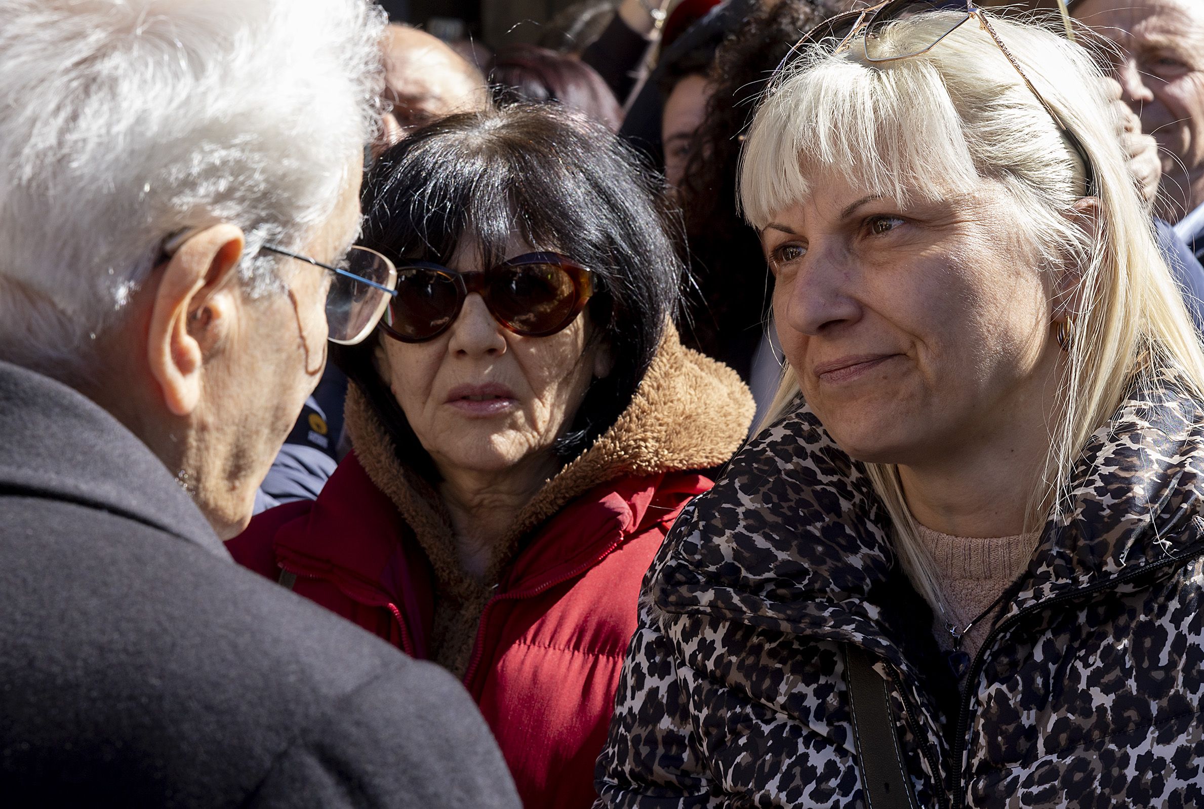 L'incontro con alcuni sfollati