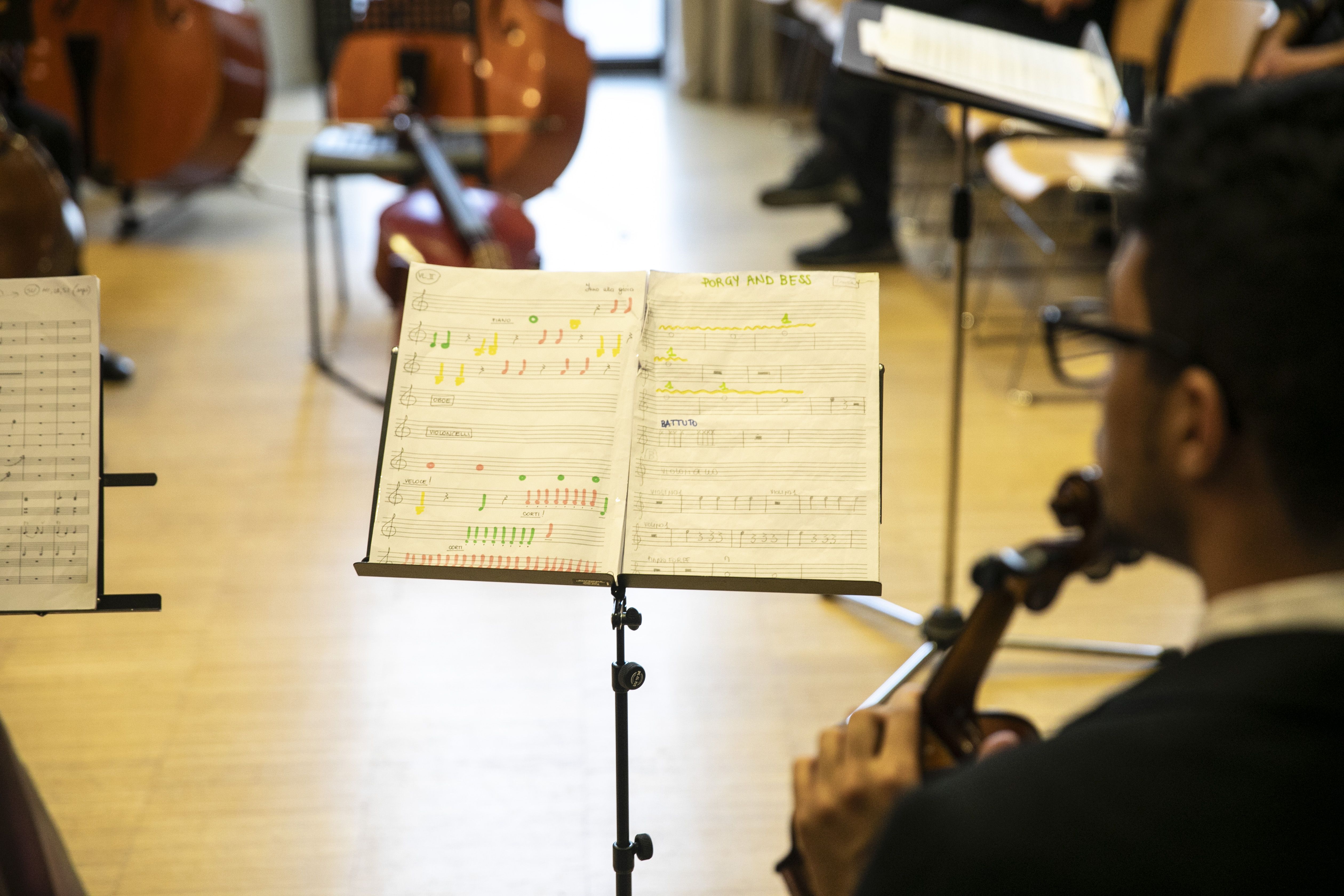 Uno spartito dell'Orchestra Esagramma di Milano