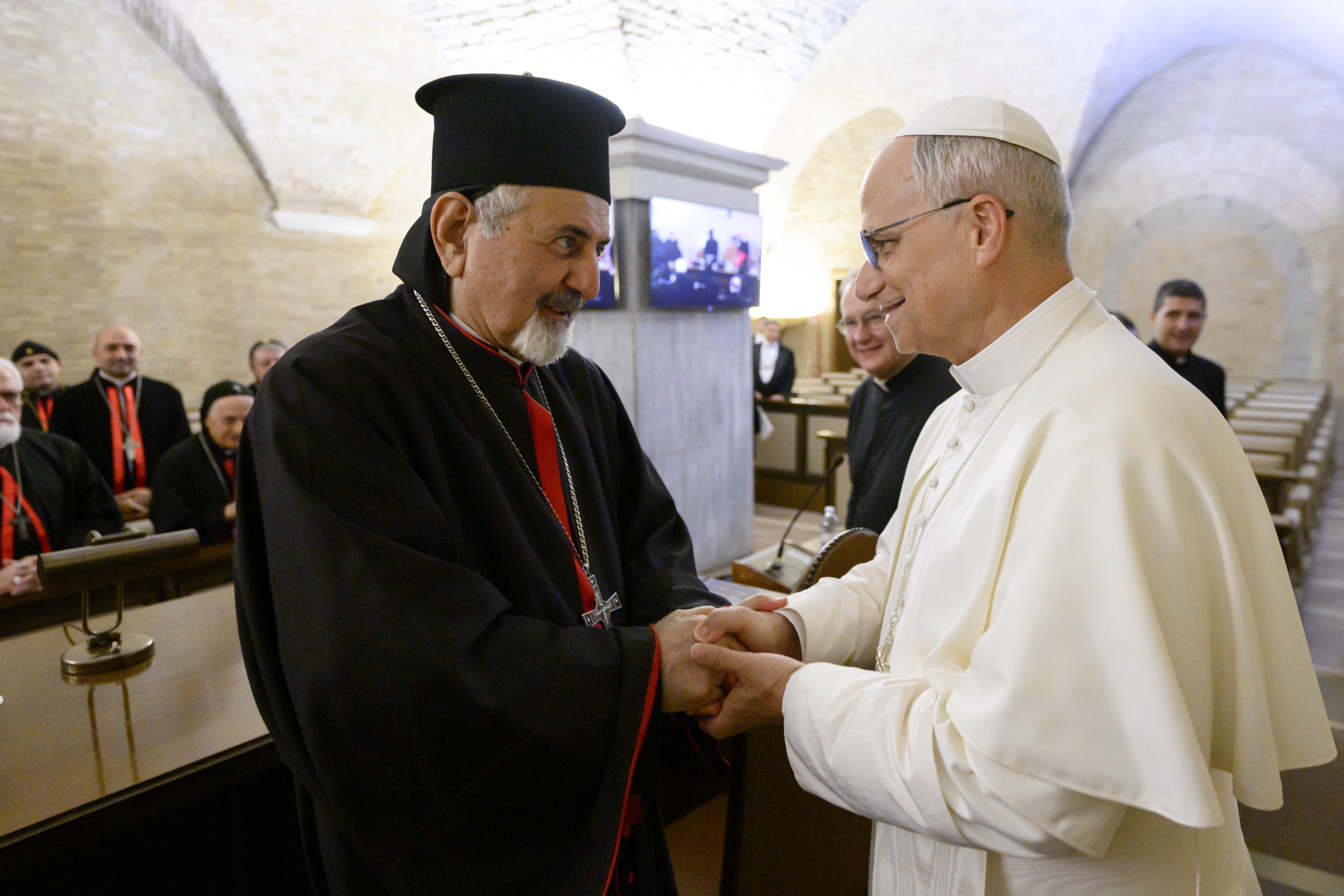 

Il patriarca siro-cattolico Ignazio Youssef III Younan e papa Leone XIV / SICILIANI