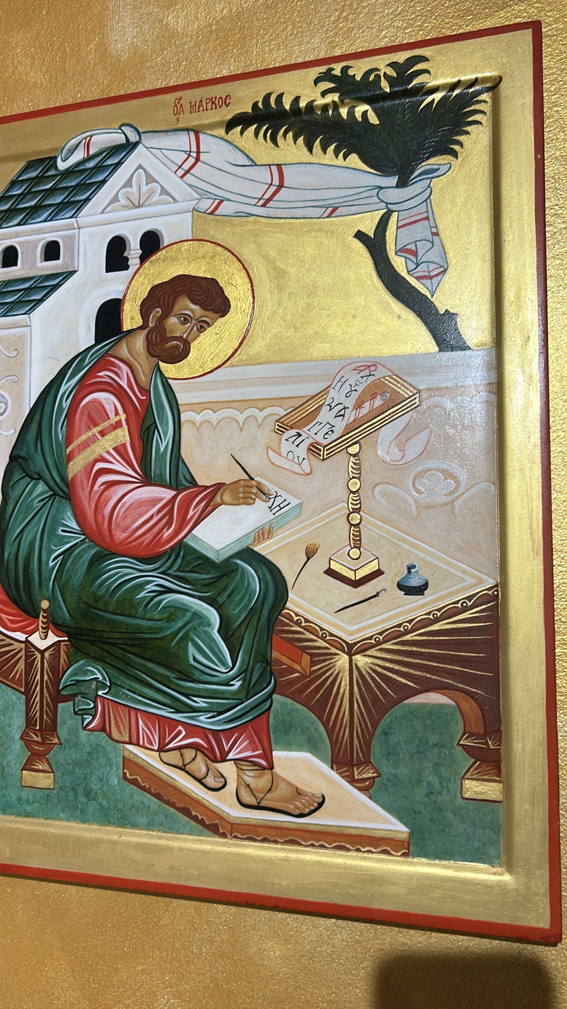 Una delle icone realizzate nel laboratorio “Luce dentro” del carcere di Fossombrone, nelle Marche