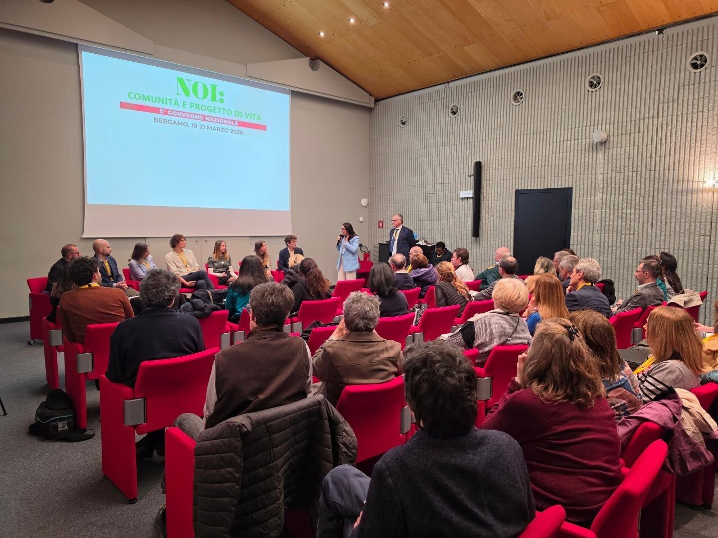 Un momento dei lavori a Bergamo