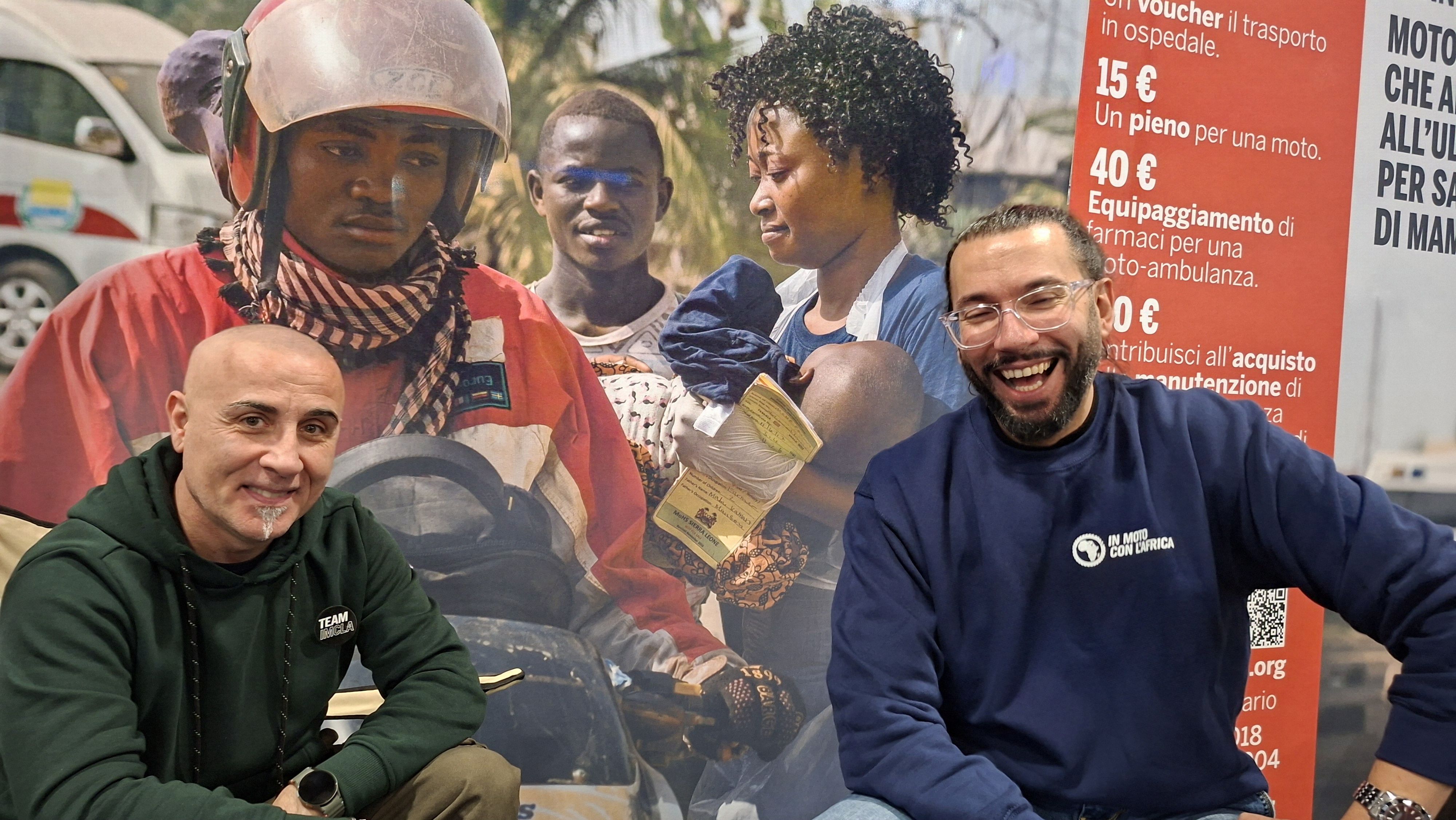 Il campione Cristiano Franco e don Damiano Vianello