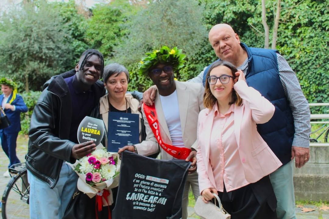 La famiglia Cardaropoli, il giorno della laurea di Arnold