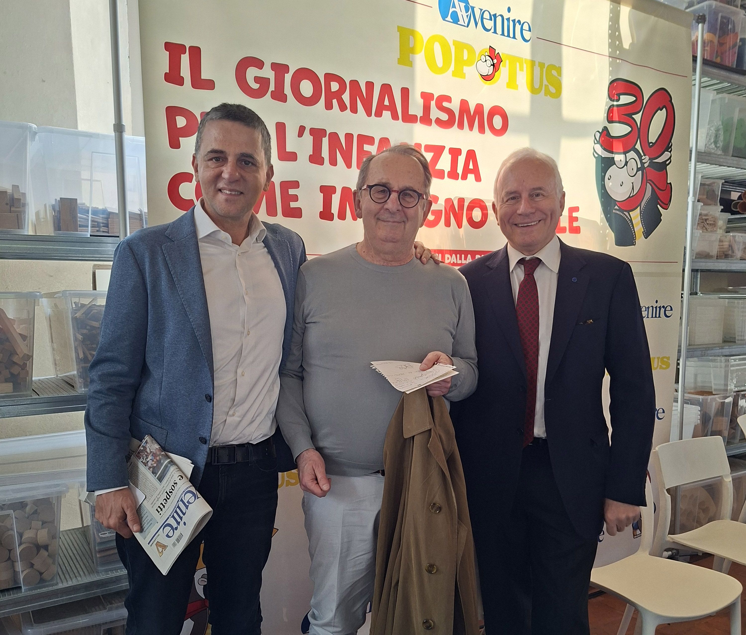 Gli ultimi tre direttori di Avvenire: da sinistra, Marco Girardo, Dino Boffo e Marco Tarquinio