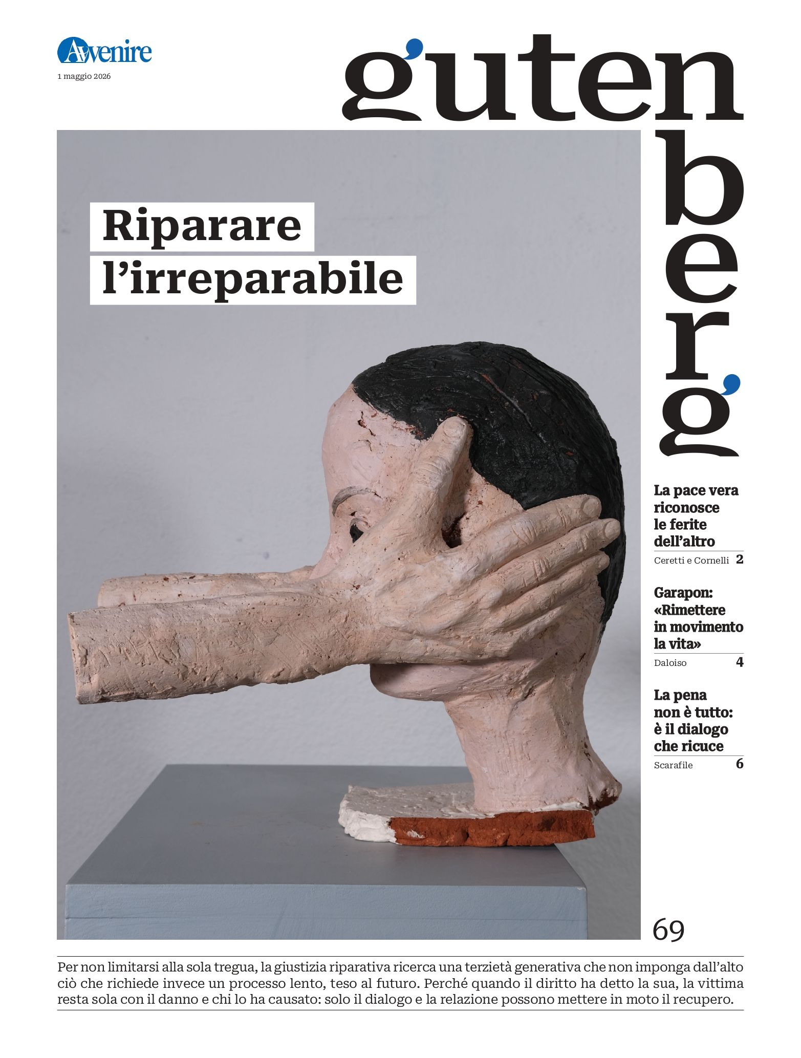 La copertina di Gutenberg n. 69, 1° maggio 2026