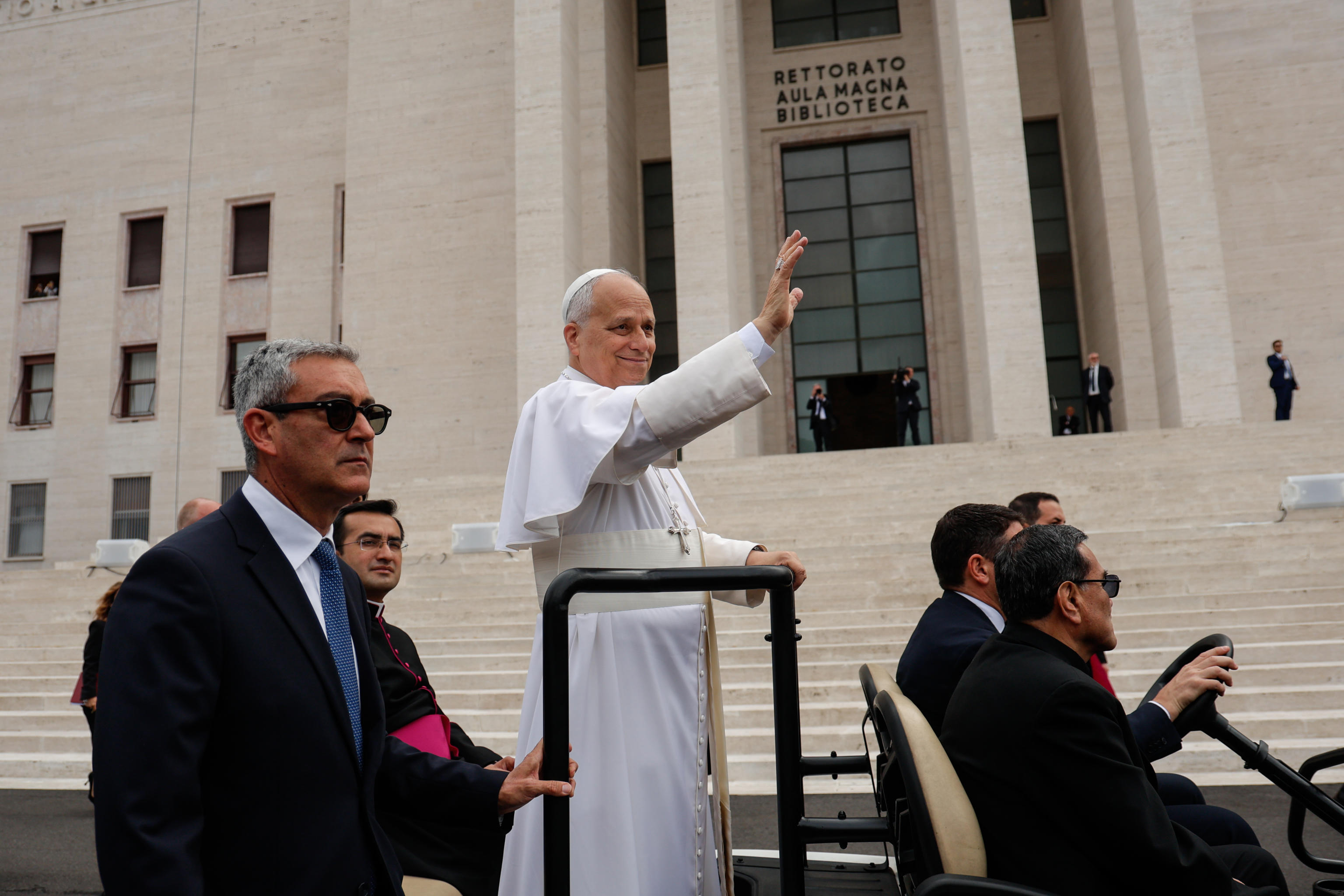 Papa Leone XIV in visita all'università La Sapienza di Roma / ANSA&nbsp;