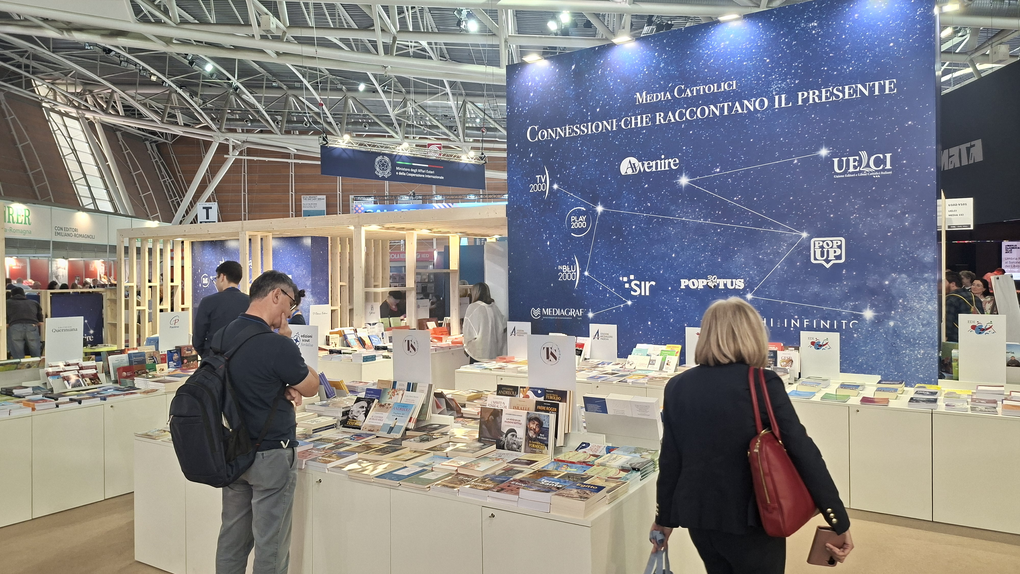 Uno scorcio del grande stand condiviso da media Cei e Uelci
